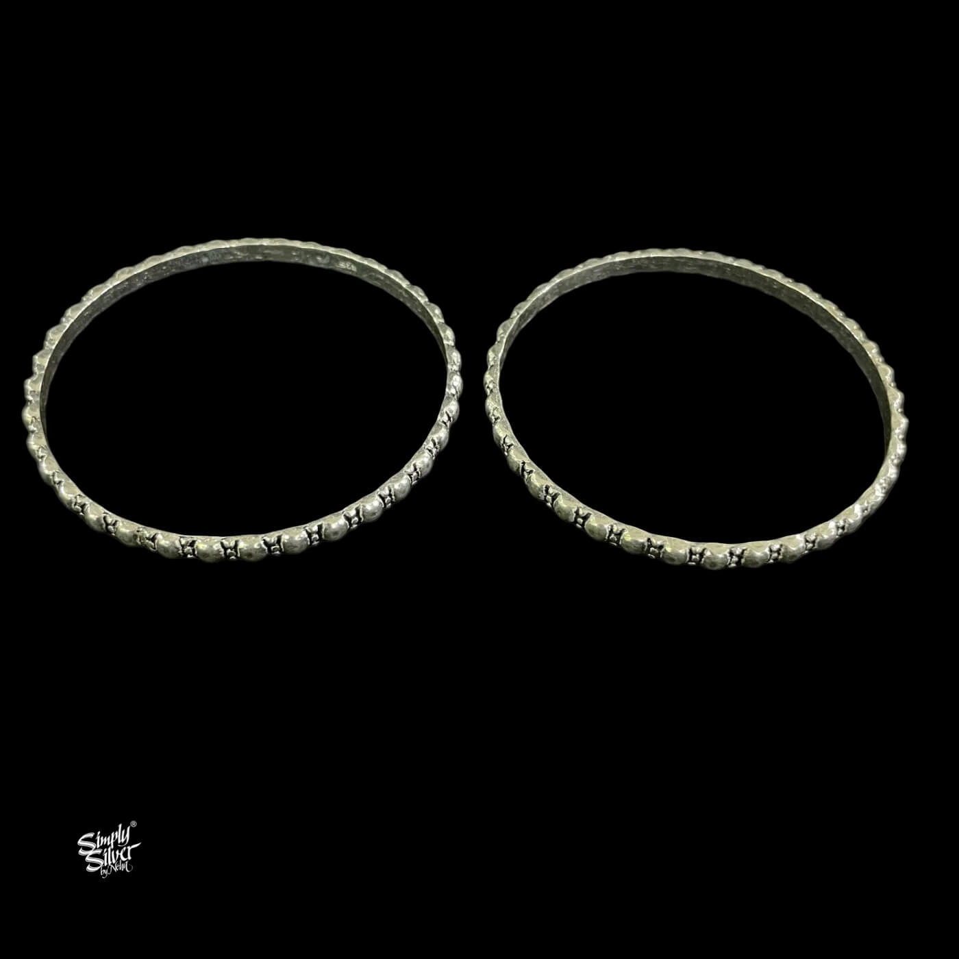 Silver Bangles Pair-3