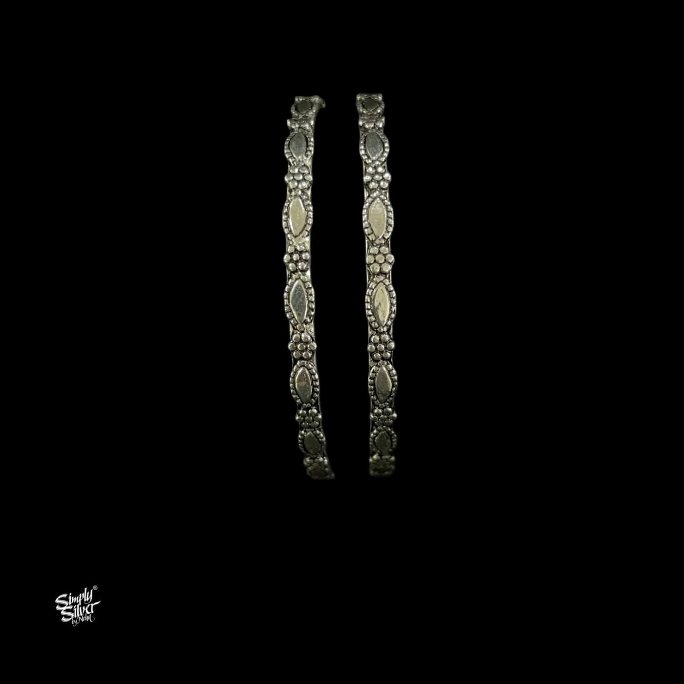 Silver Bangles Pair-1