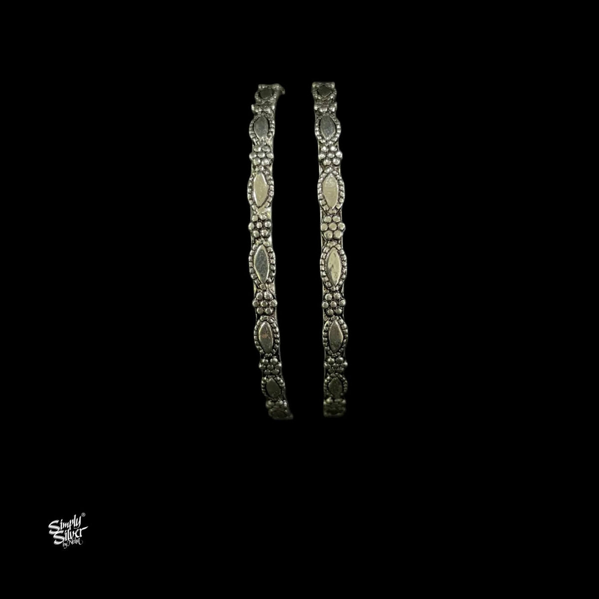 Silver Bangles Pair-1