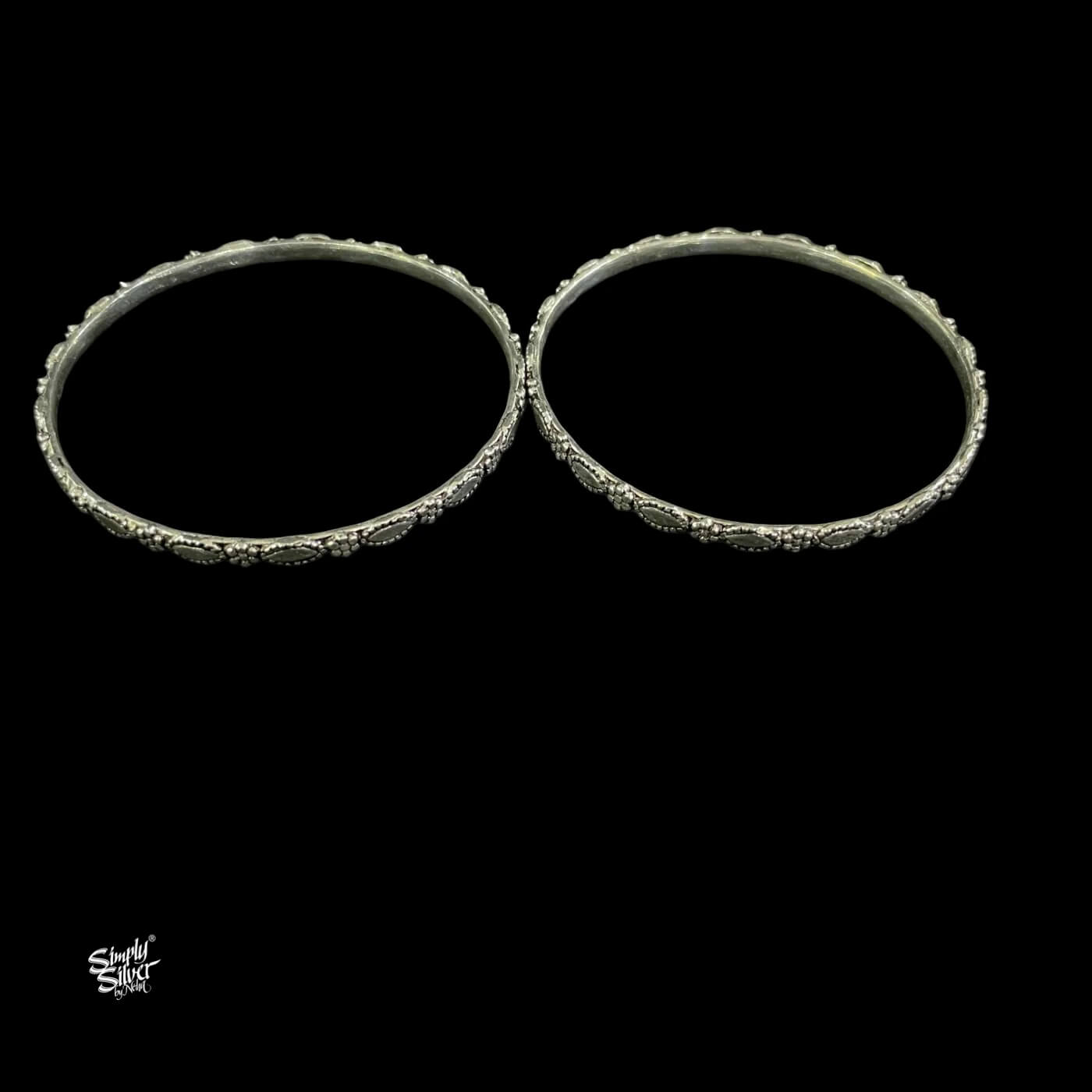 Silver Bangles Pair-3