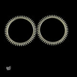 Silver Statement Raised Beads Bangles Pair-1