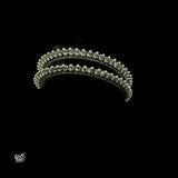 Silver Statement Raised Beads Bangles Pair-2