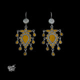 Silver Yellow Glass Flower-1