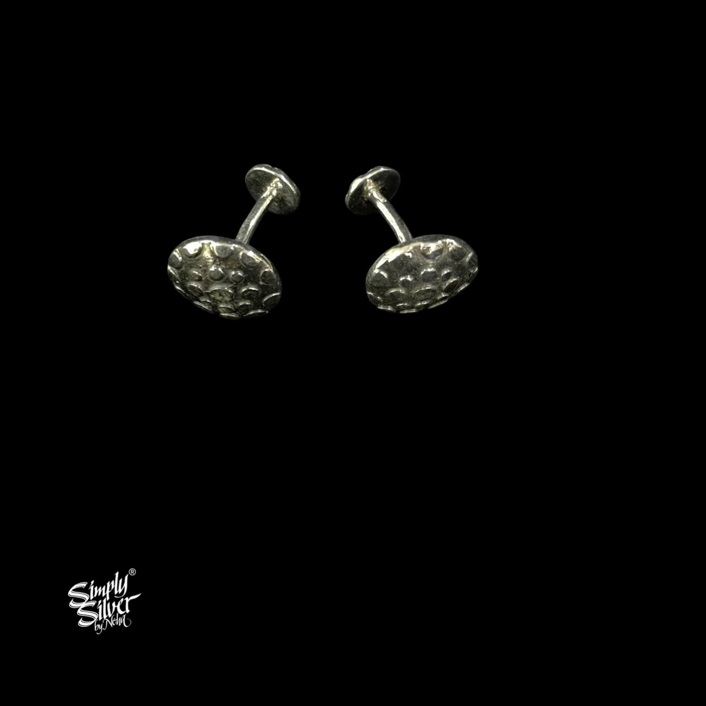 Silver Designer Ear Cufflinks-1