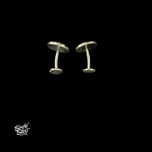Silver Designer Ear Cufflinks-2