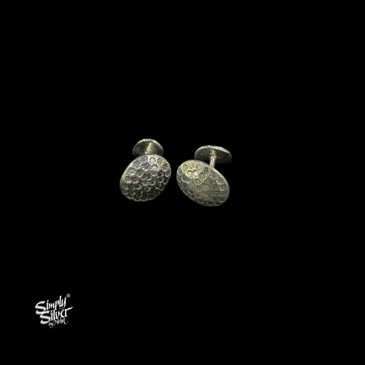 Silver Designer Ear Cufflinks-2