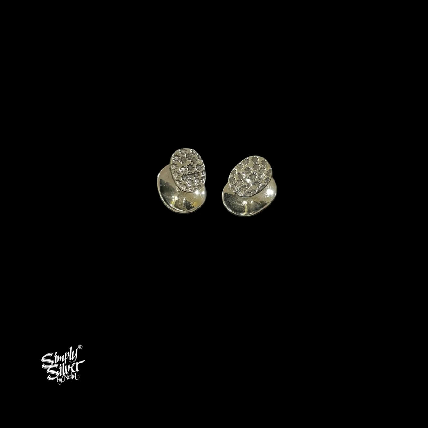 Silver Designer Ear Cufflinks-3