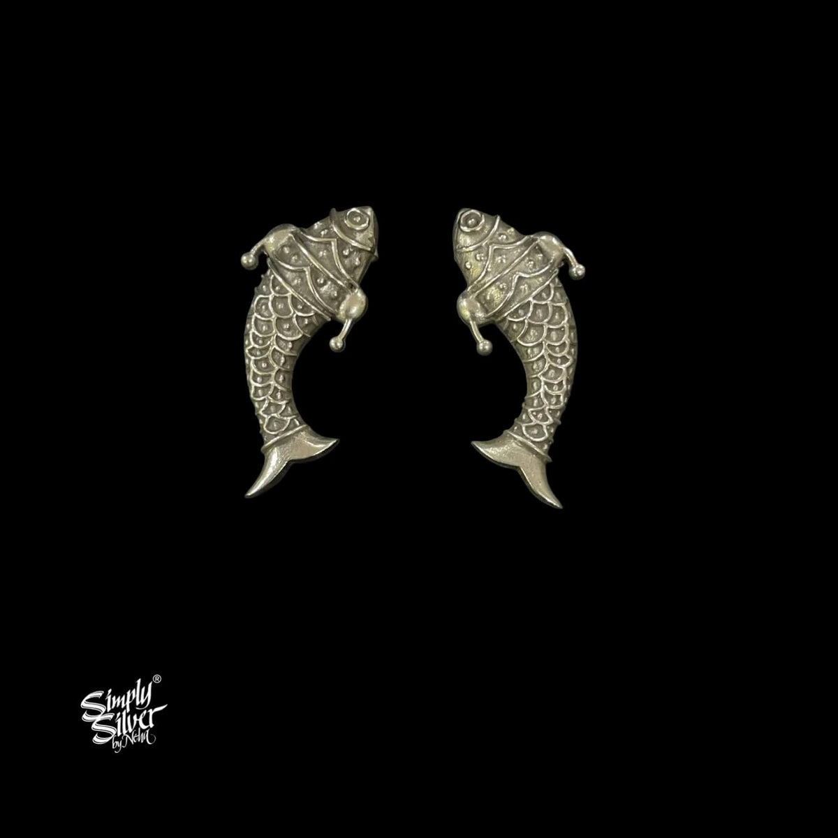 Silver Fish Earrings-1