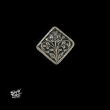 Silver Square Floral Ring-2
