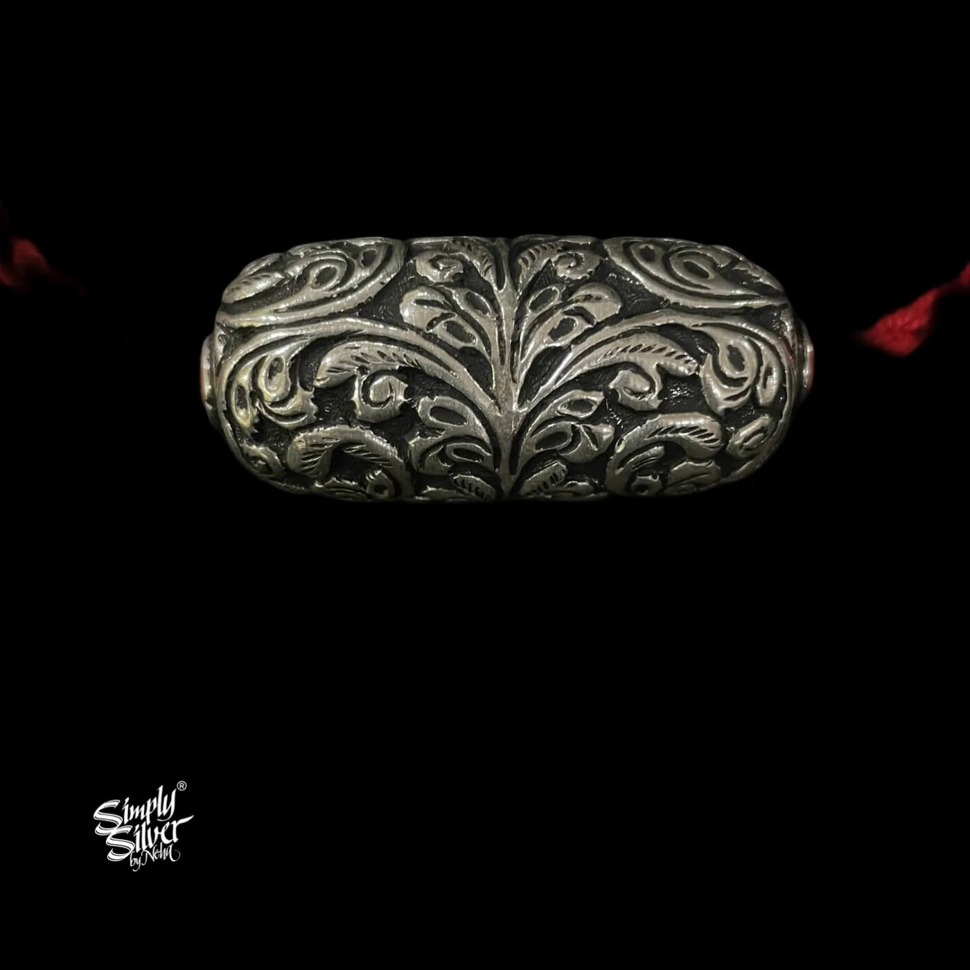 Silver Designer Floral Pendant-2