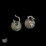 Silver Designer Ball Jaali Flower Bali - MH5814