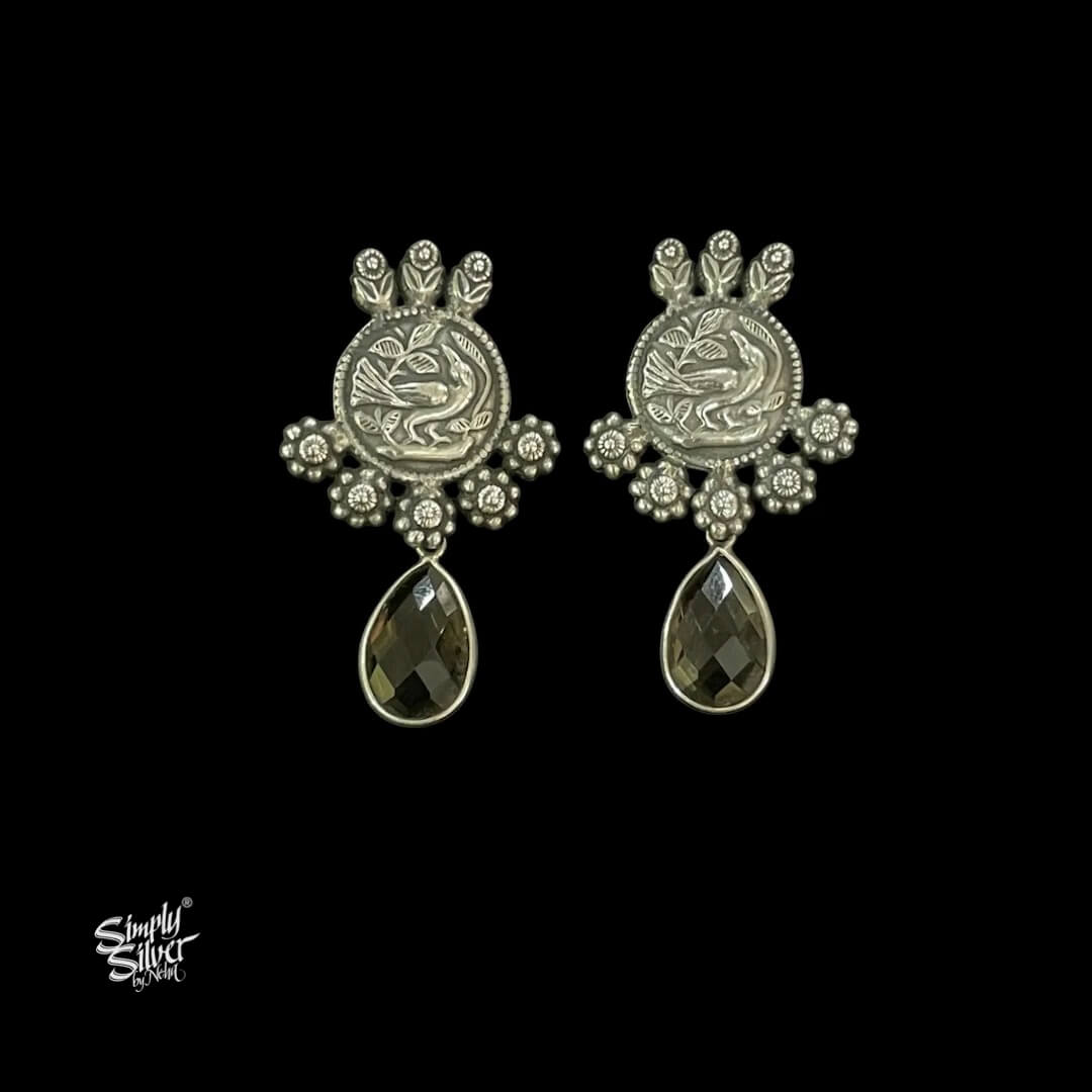 Center Peacock & Flower with Glass Drop - MH5819