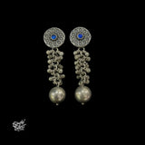 Blue Stone Flower with Long Ghungroos & Ball - MH5820