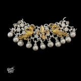 Silver Jaali Dual Tone Peacocks & Ghungroos Choker - MH5828