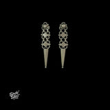 Silver Jaali Flower with Conical Choker Earring Set - MH5838