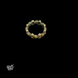 Silver Gold Plated Embossed Ring - MH5852