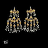 Bandhel Silver Long Dual Tone Earrings - MH5865