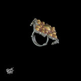 Bandhel Silver Dual Tone Flower Ring - MH5875