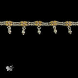 Bandhel Silver Dual Tone Flower & Ghungroos Choker - MH5890