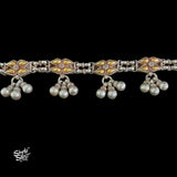 Bandhel Silver Dual Tone Flower & Ghungroos Choker - MH5891