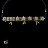 Bandhel Silver Dual Tone with Ghungroos Choker - MH5893