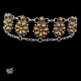 Bandhel Silver Dual Tone Flower & Chain Choker - MH5896