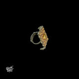 Bandhel Silver Dual Tone Flower & Ghungroos Ring - MH5901