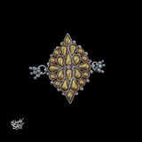 Bandhel Silver Dual Tone Flower & Ghungroos Ring - MH5902