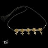 Bandhel Silver Dual Tone Flower Choker - MH5905