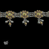 Bandhel Silver Dual Tone Flower Choker - MH5905