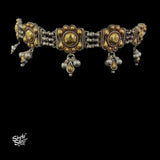 Bandhel Silver Dual Tone Flower Choker - MH5905