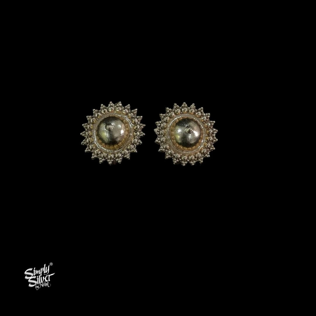 Gold Polish Silver Studs - MH5906