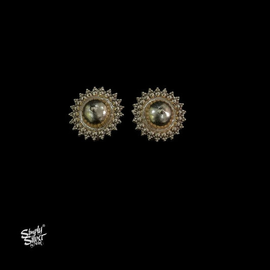 Gold Polish Silver Studs - MH5906