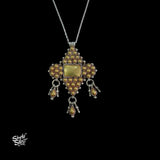 Bandhel Silver Dual Tone Flower Pendant with Chain - MH5923