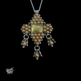 Bandhel Silver Dual Tone Flower Pendant with Chain - MH5923