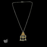 Bandhel Silver Dual Tone Flower & Ghungroos Pendant with Chain - MH5929