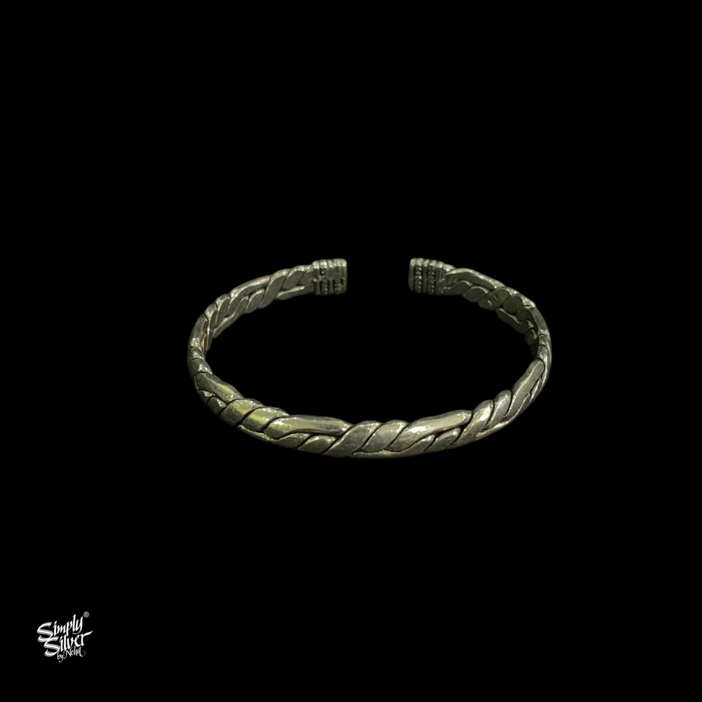 Silver Unisex Twisted Kada-1