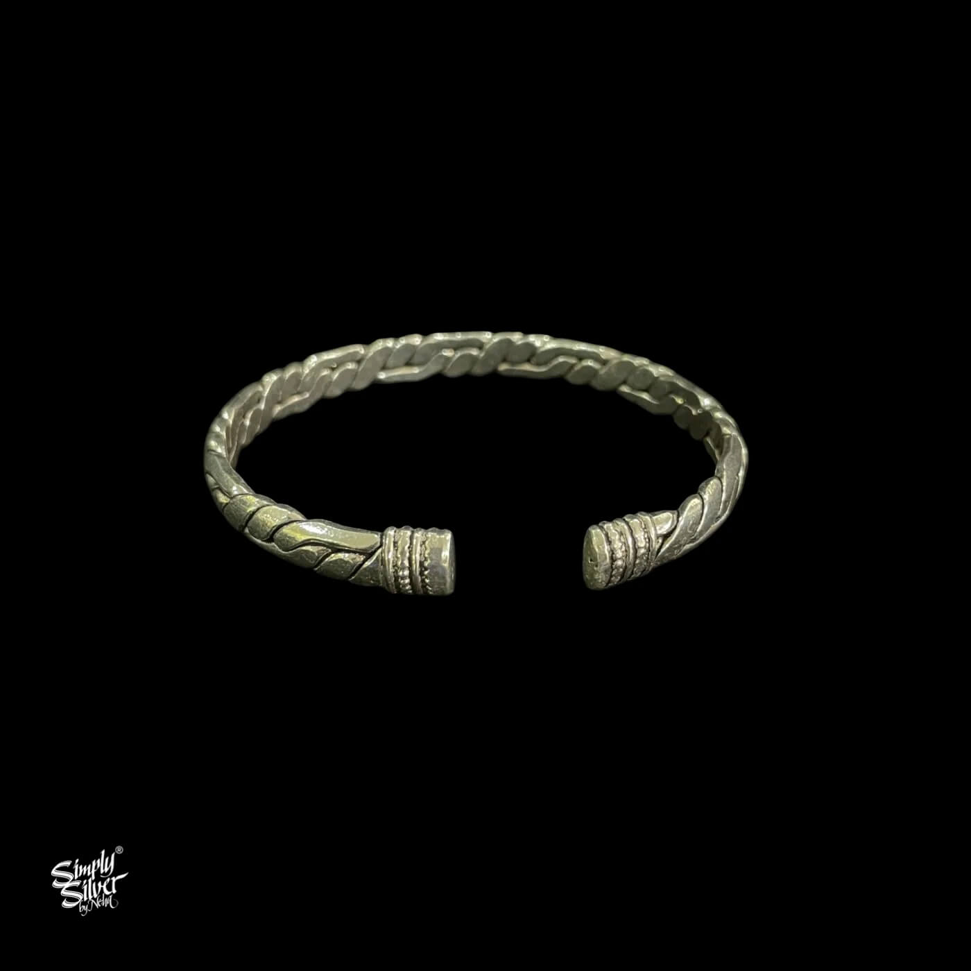 Silver Unisex Twisted Kada-3