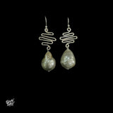 Silver Twisted Hooks with Big Pearl - MH5953