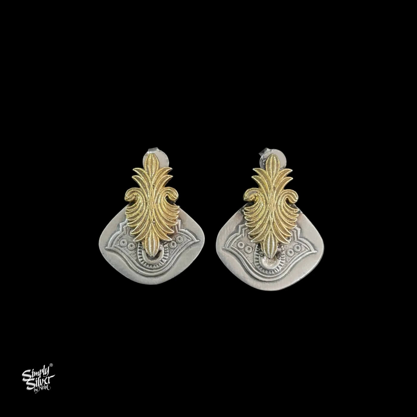 Silver Dual Tone Flower-1