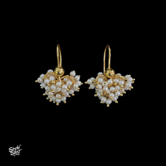 Silver Dual Tone with Bunch of Pearls - MH5957