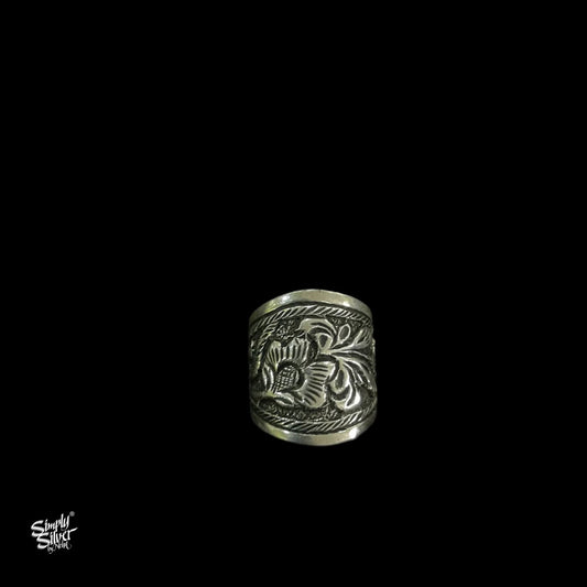 Silver Designer Floral Ring-2