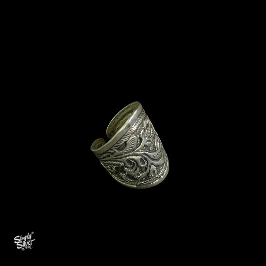 Silver Designer Floral Ring-1