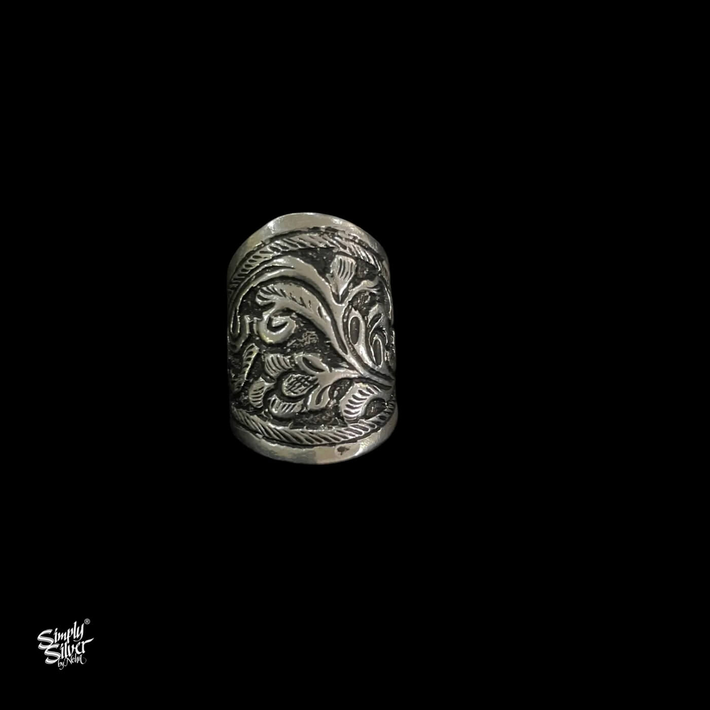 Silver Designer Floral Ring-2