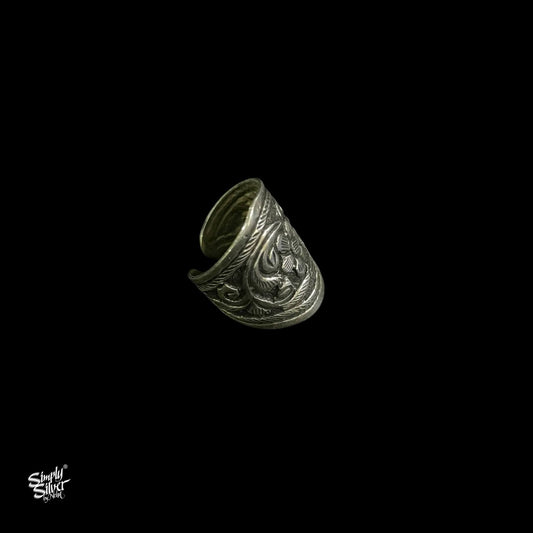 Silver Designer Floral Ring-1