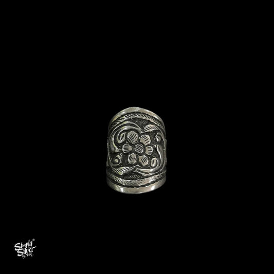 Silver Designer Floral Ring-2