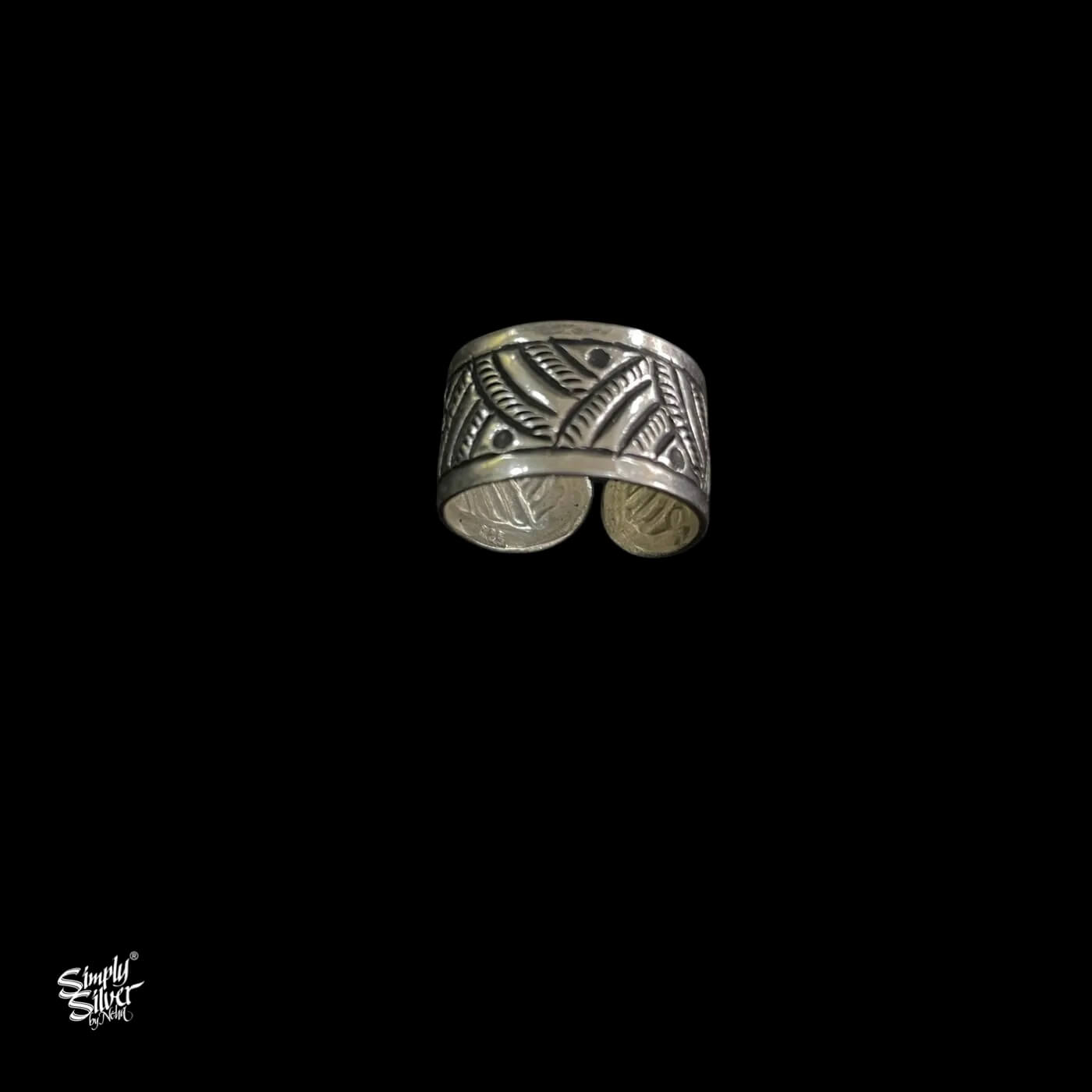 Silver Designer Floral Ring-2