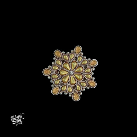 Bandhel-Silver-Dual-Tone-Flower-Ring-MH5984-2