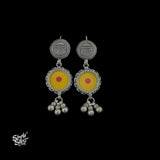 Silver-Round-Yellow-and-Red-Dot-Hand-Painting-Glass-with-Ghungroos-MH5992-1