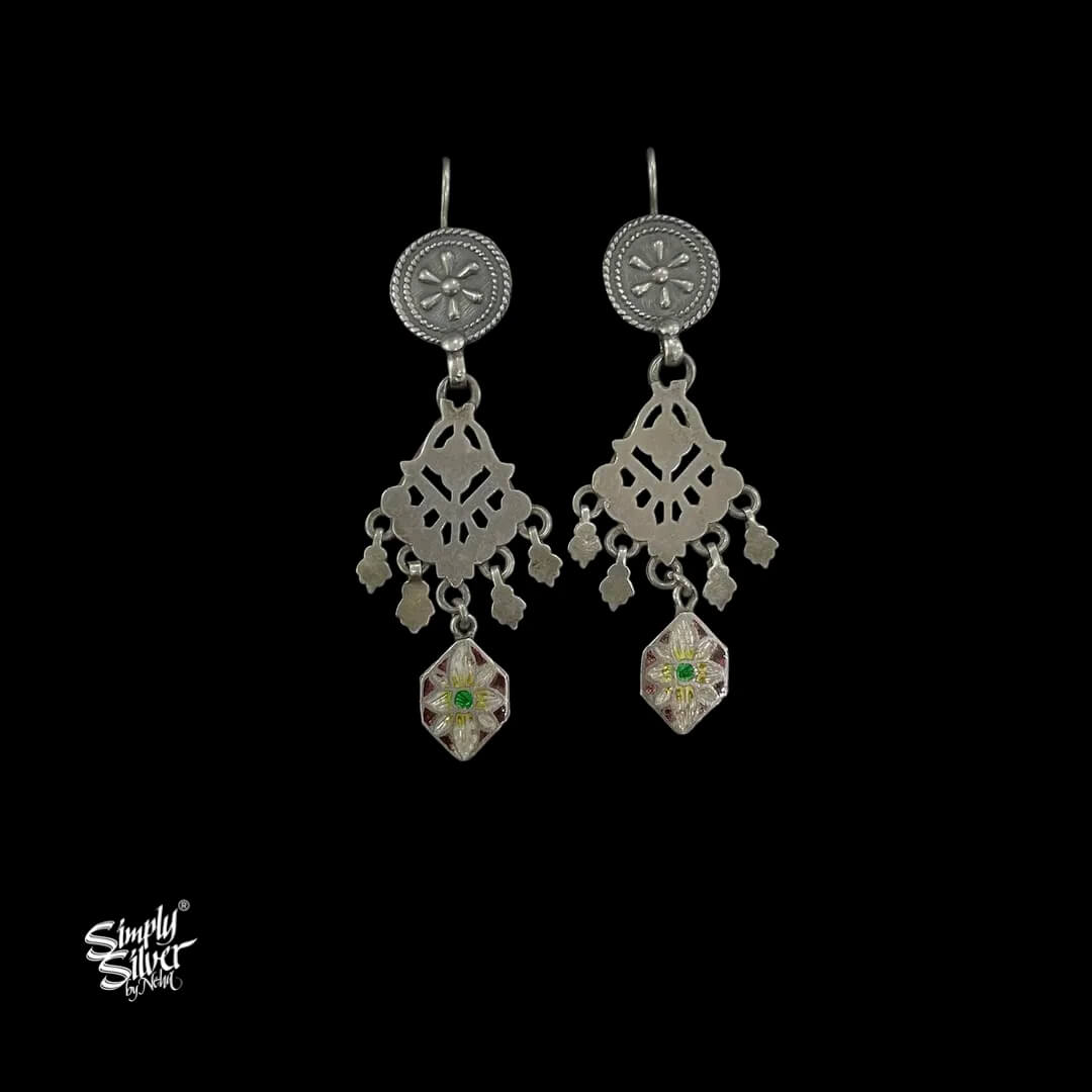 Silver-Jaali-Flower-with-Multi-Color-Meenakari-MH5994-1